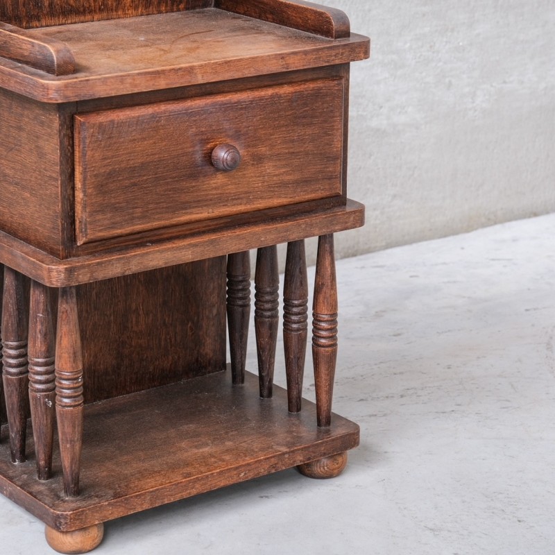 Pair of vintage oakwood night stands by Charles Dudouyt, France 1940