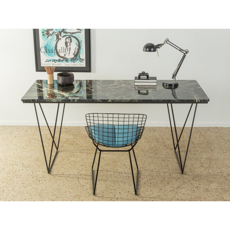 Vintage desk with marble top, Germany 1960