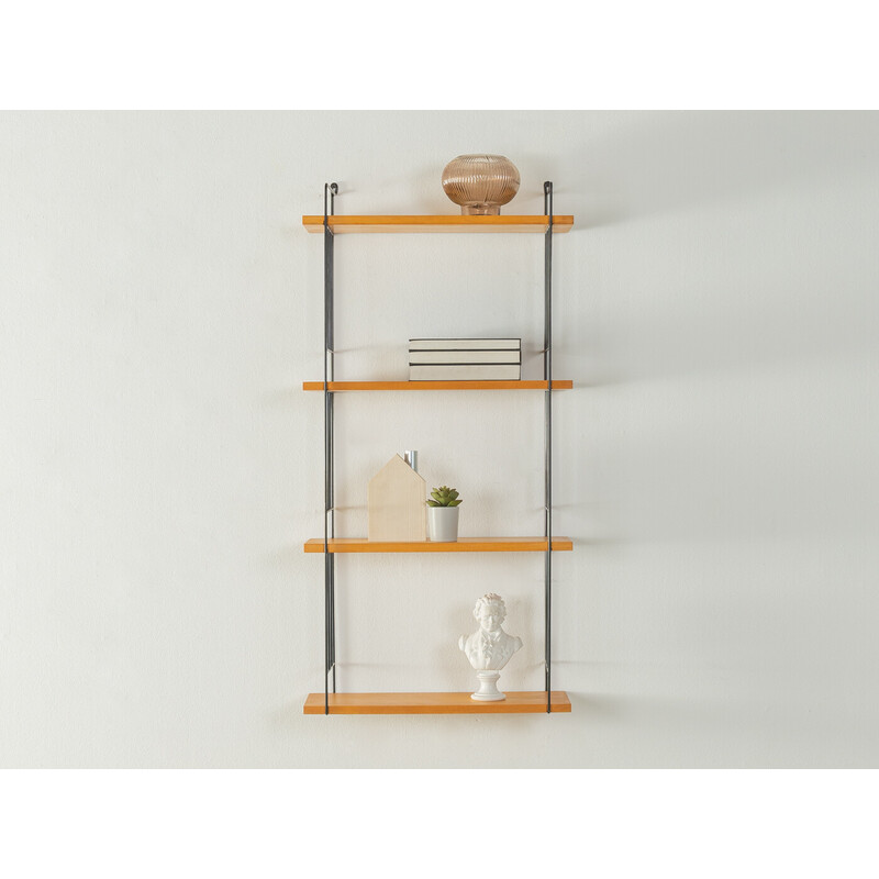 Vintage ashwood wall shelf, Germany 1960s