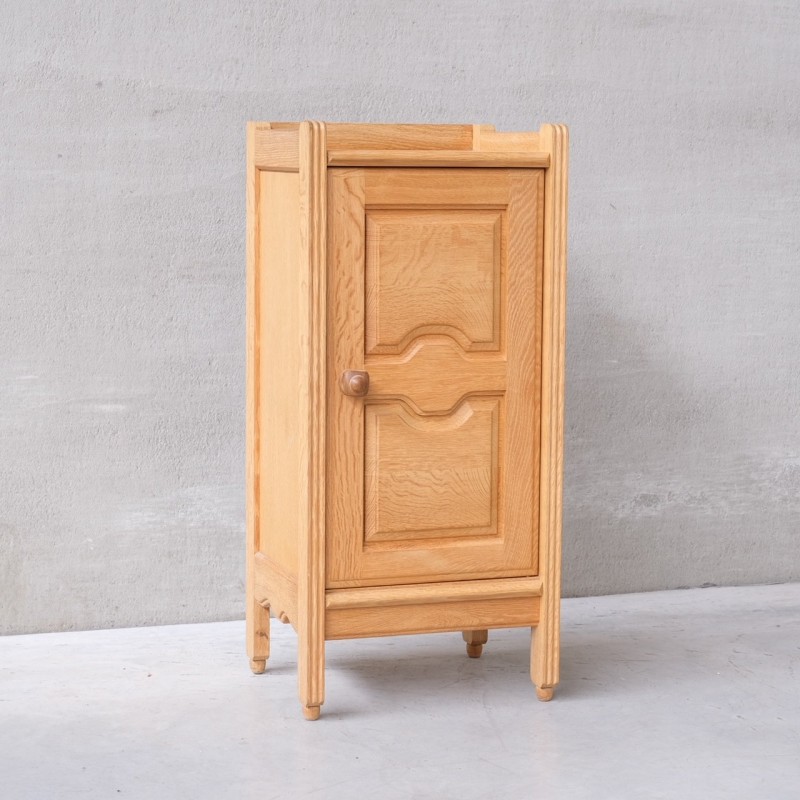 Armoire française vintage en bois de chêne par Guillerme et Chambron, 1960