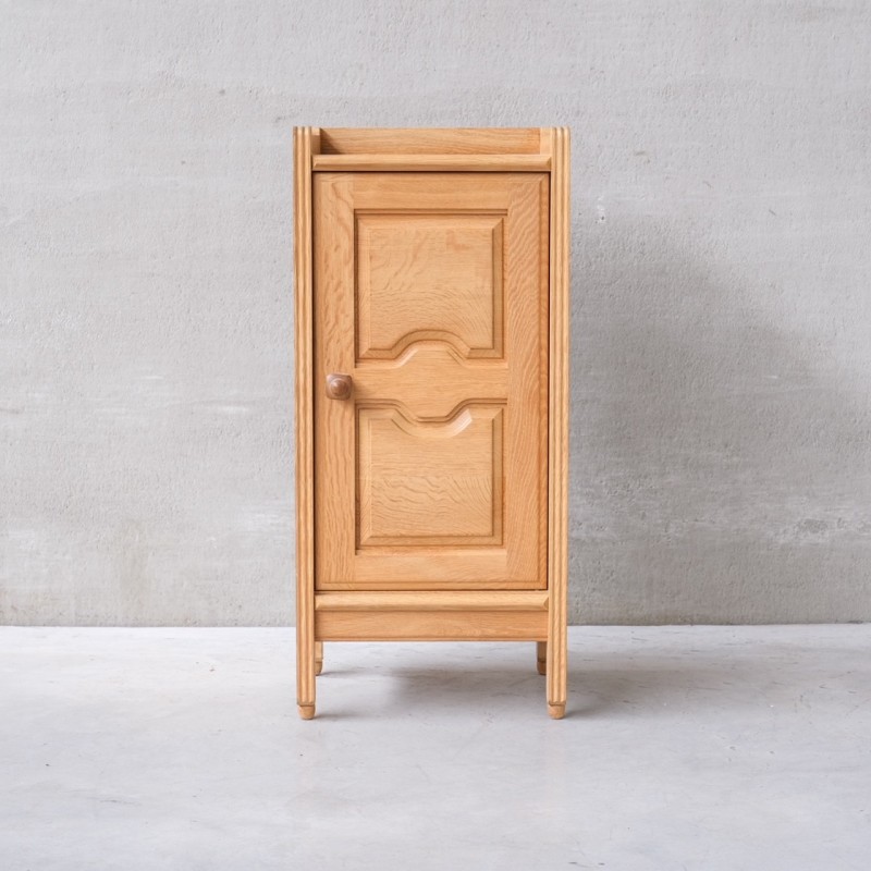 Vintage oakwood French cabinet by Guillerme et Chambron, 1960s