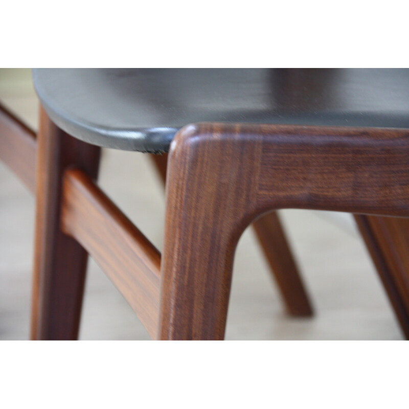 Vintage dining tabel and 4 chairs in teak designed by Kai Kristiansen for Skovmand & Andersen, Denmark - 1950s