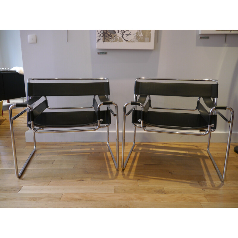 Pair of "Wassily" armchairs, Marcel BREUER - 1960s