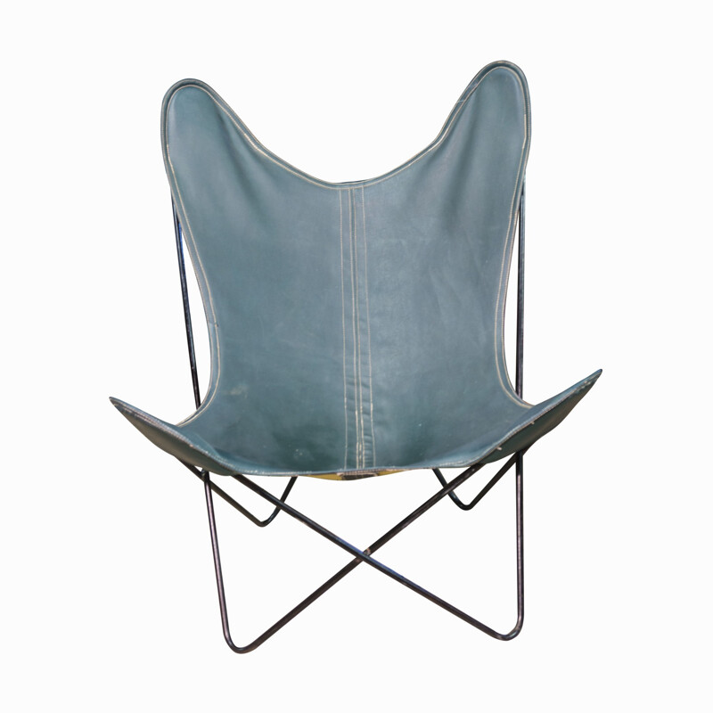 Leather butterfly chair by Jorge Ferrari-Hardoy - 1960s