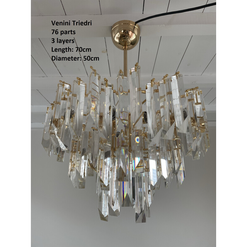 Vintage chandelier by Paolo Venini, Italy 1970s