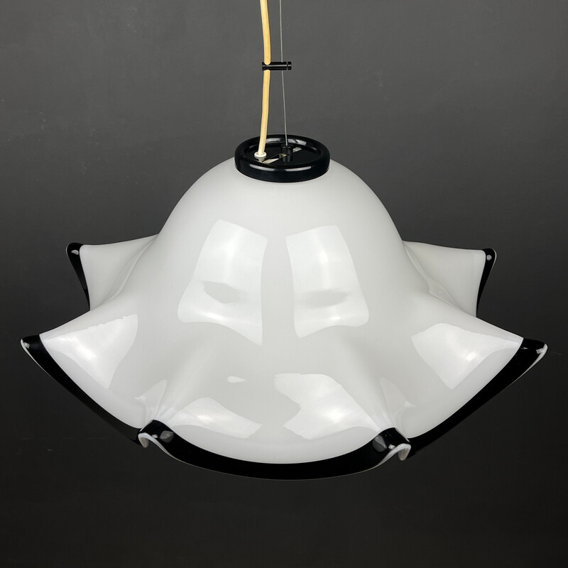 Vintage Murano glazen hanglamp, Italië 1980