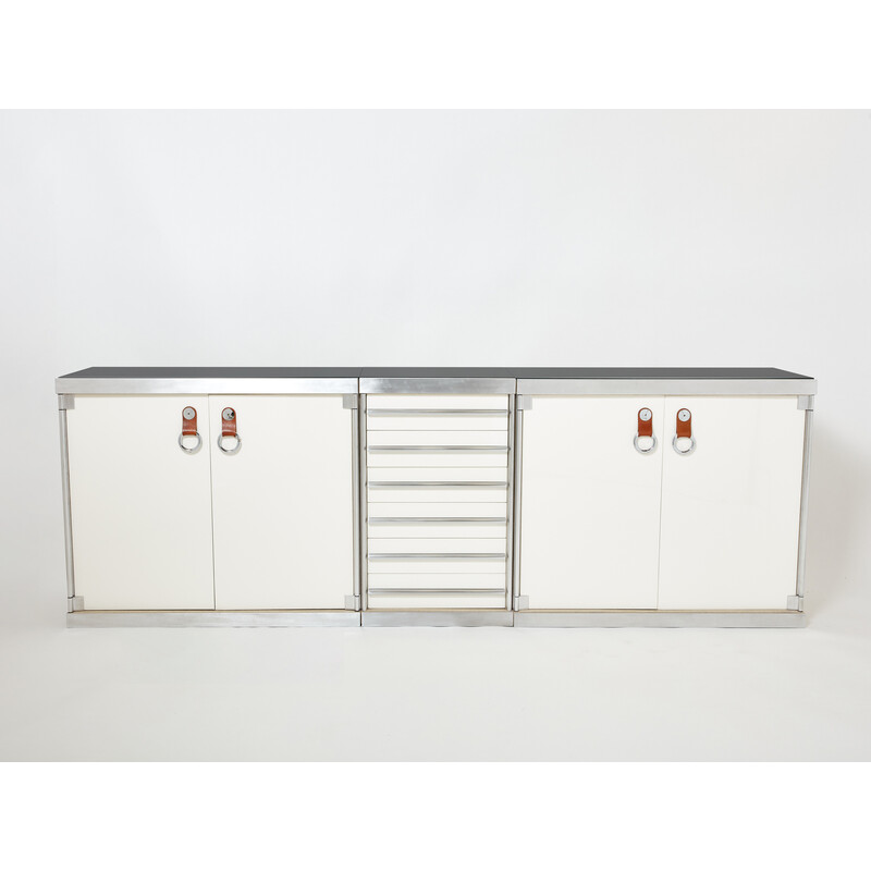Set of 3 vintage cabinets by Guido Faleschini for Hermès, 1970