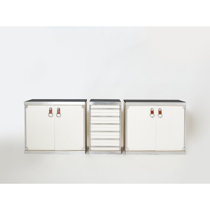 Ensemble de 3 meubles vintage par Guido Faleschini pour Hermès, 1970