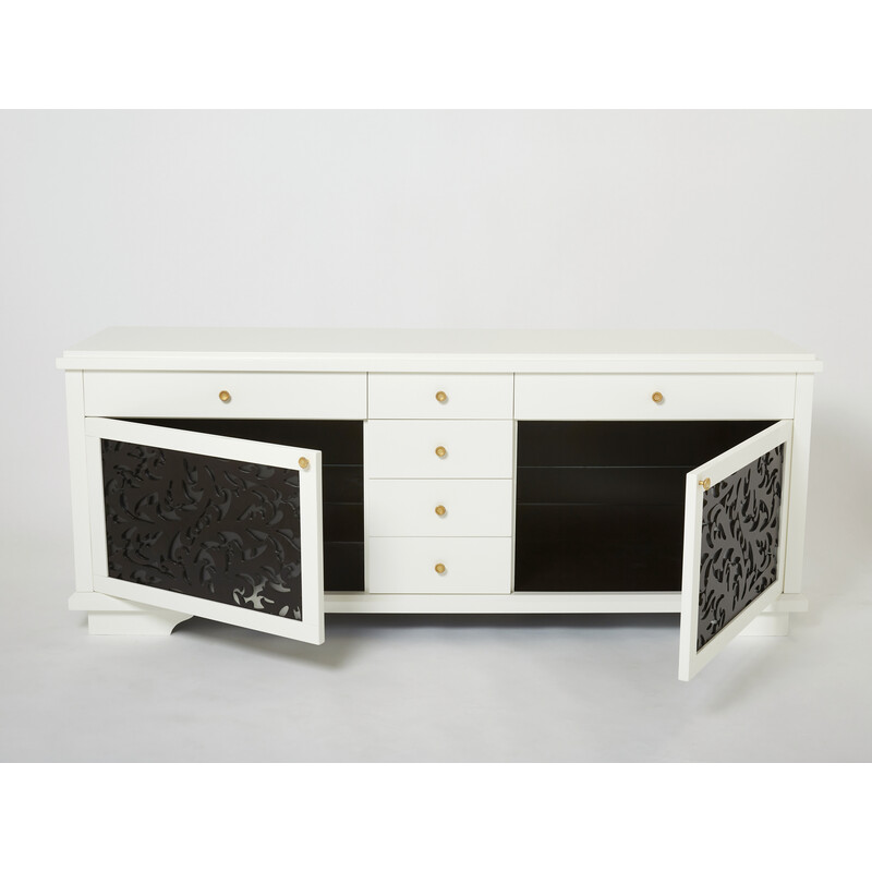 Vintage Moucharabieh wooden sideboard by Garouste and Bonetti for Christian Lacroix, 1987