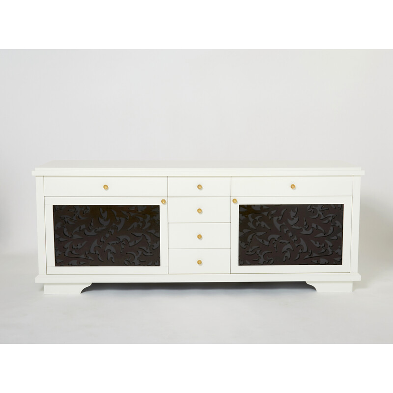 Vintage Moucharabieh wooden sideboard by Garouste and Bonetti for Christian Lacroix, 1987