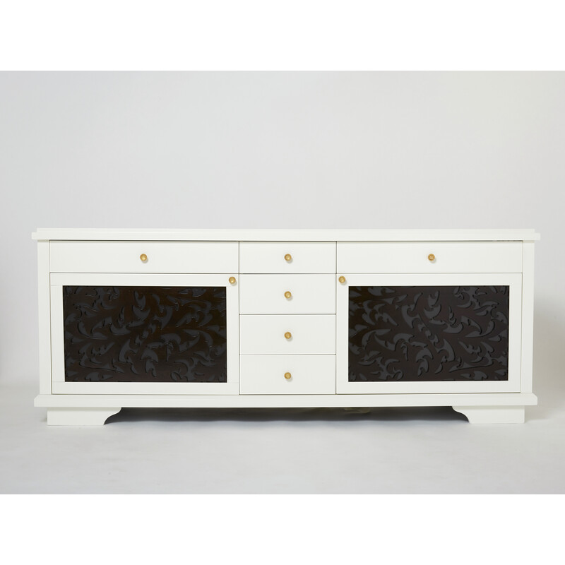 Vintage Moucharabieh wooden sideboard by Garouste and Bonetti for Christian Lacroix, 1987