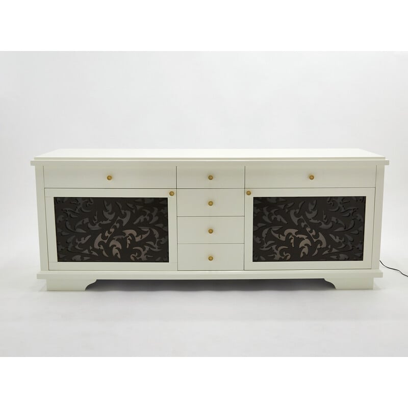 Vintage Moucharabieh wooden sideboard by Garouste and Bonetti for Christian Lacroix, 1987