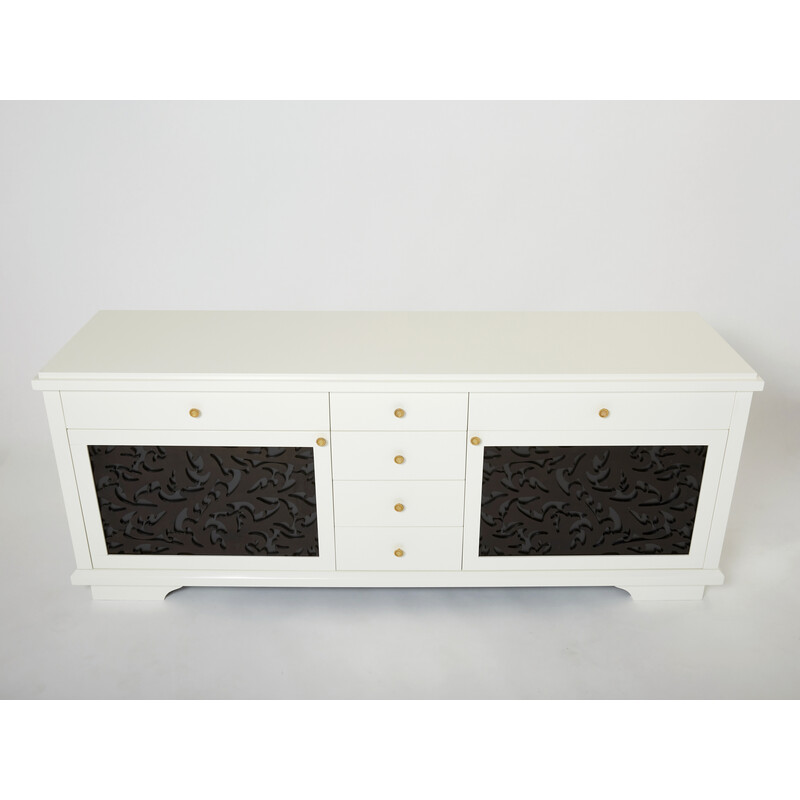 Vintage Moucharabieh wooden sideboard by Garouste and Bonetti for Christian Lacroix, 1987