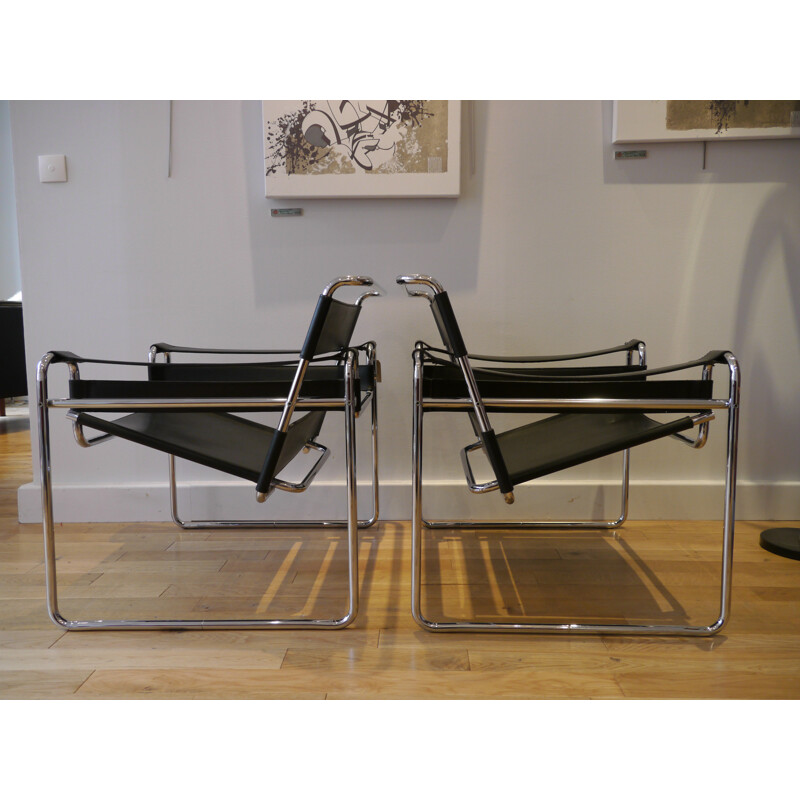 Pair of "Wassily" armchairs, Marcel BREUER - 1960s