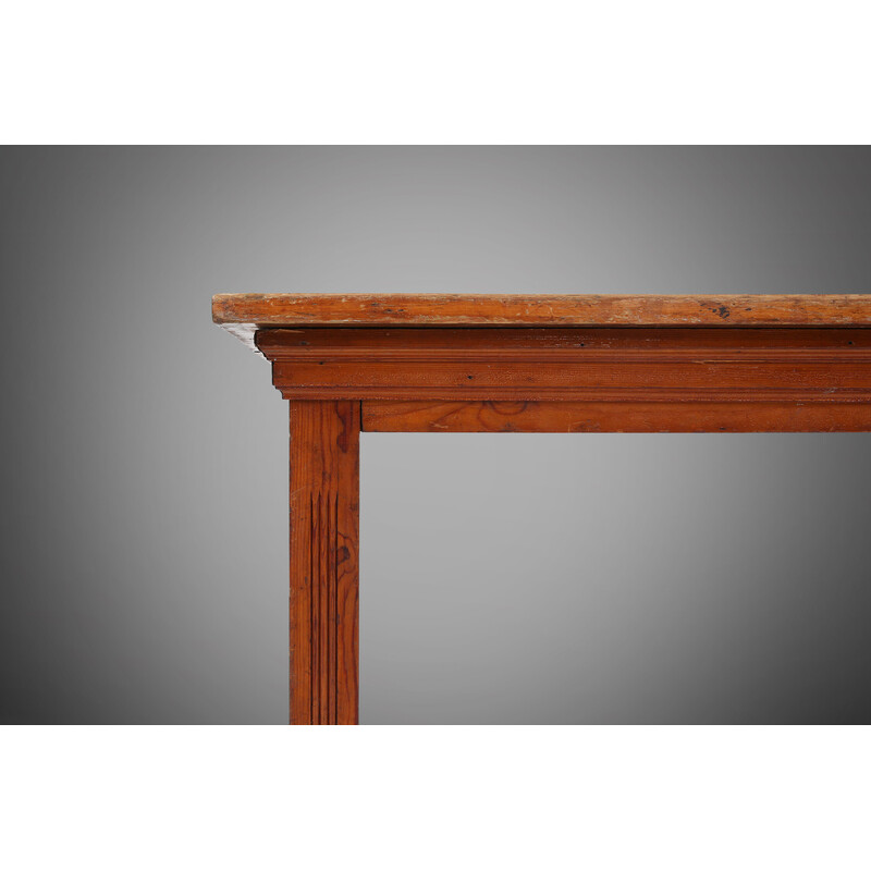 Mid century French worktable in pine wood, 1920s