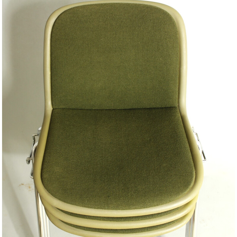 Silla apilable vintage de Jørgen Kastholm para Kusch co, años 70