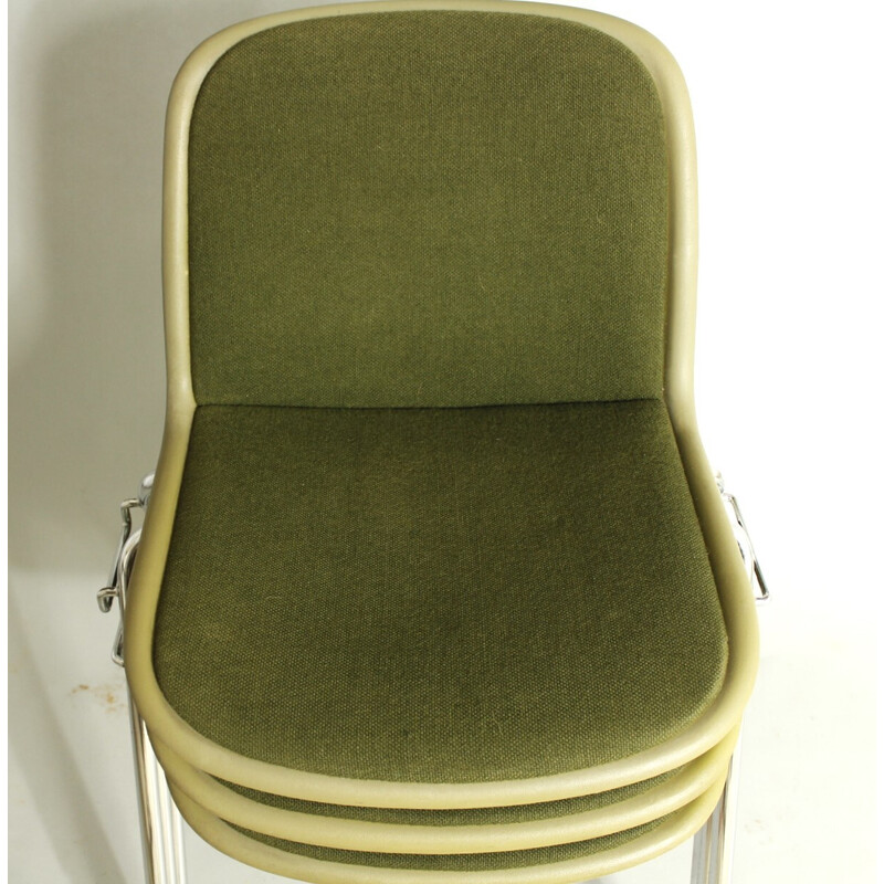 Vintage stapelbare stoel van Jørgen Kastholm voor Kusch co, 1970.