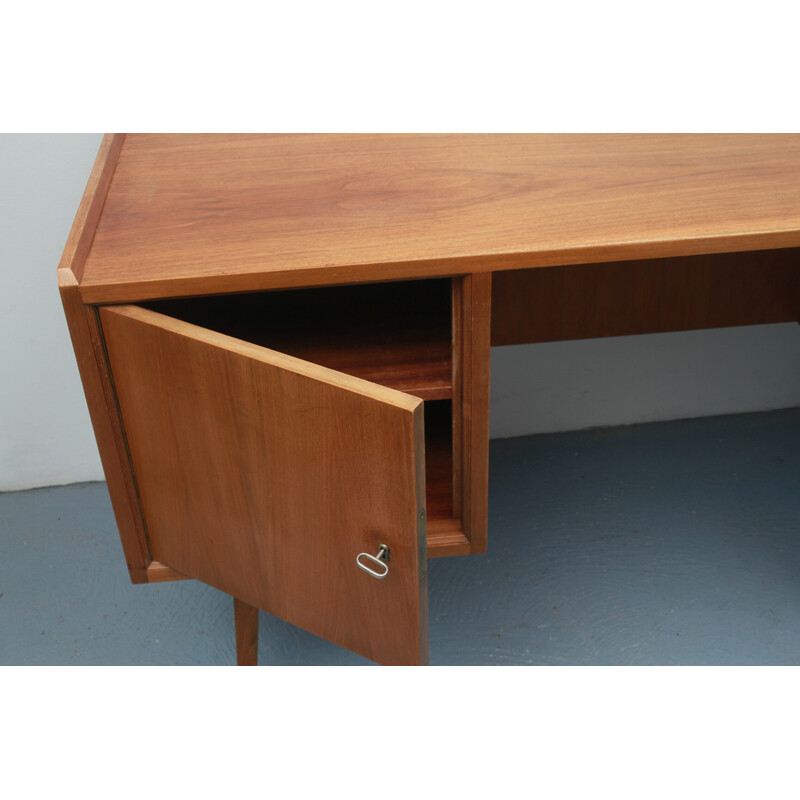 Vintage desk in walnut, 1950s