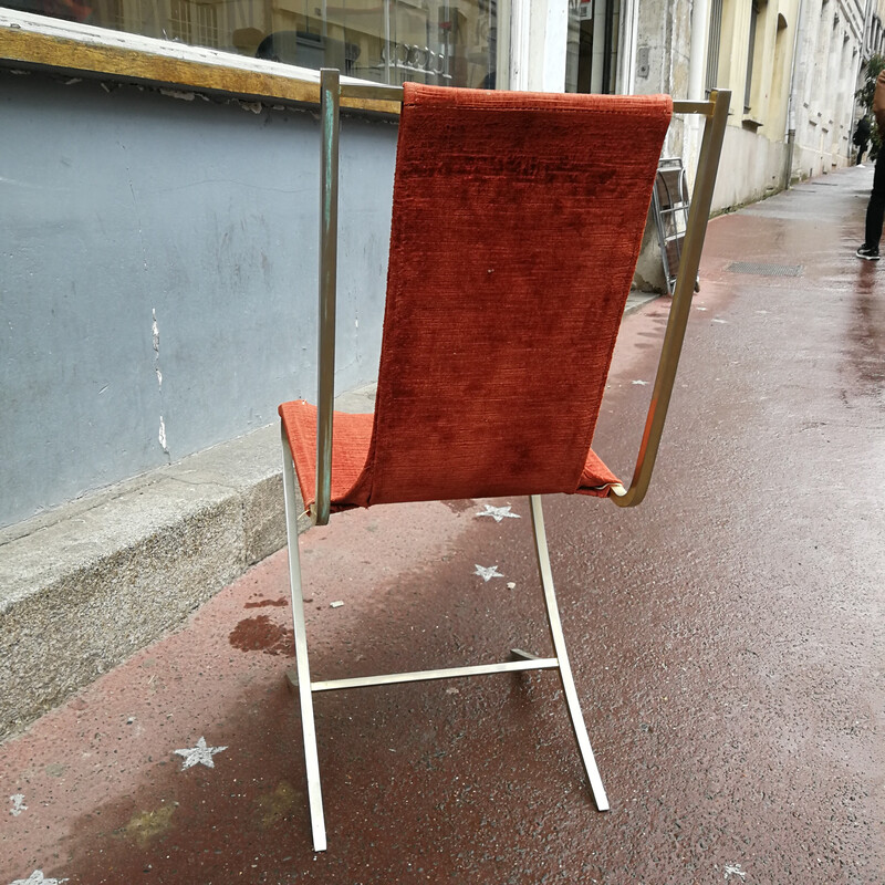 Satz von 8 Vintage-Metallstühlen von Pierre Cardin für maison jansen, 1970