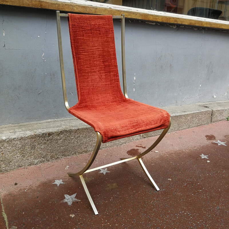 Juego de 8 sillas vintage de metal de Pierre Cardin para Maison Jansen, 1970