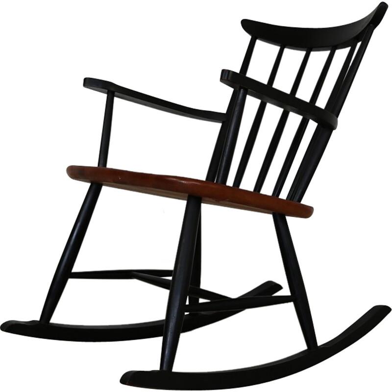 Chaise à bascule scandinave - 1960