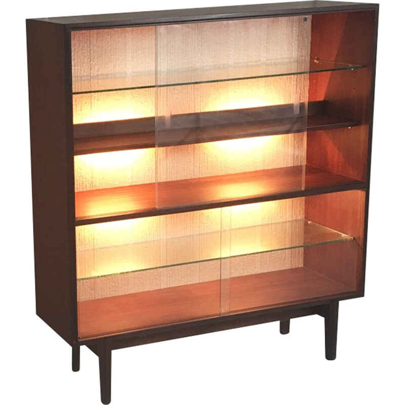 Vitrine lumineuse vintage de Robert Heritage produite par Beaver et Tapley - 1970 