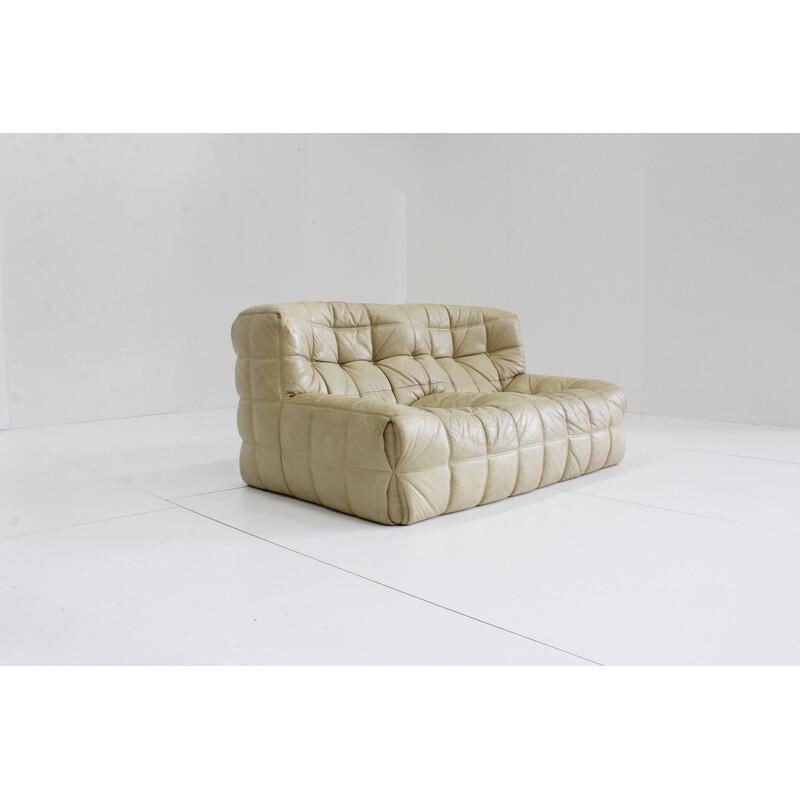 Vintage Kashima sofa in leather by Michel Ducaroy for Ligne Roset, 1976