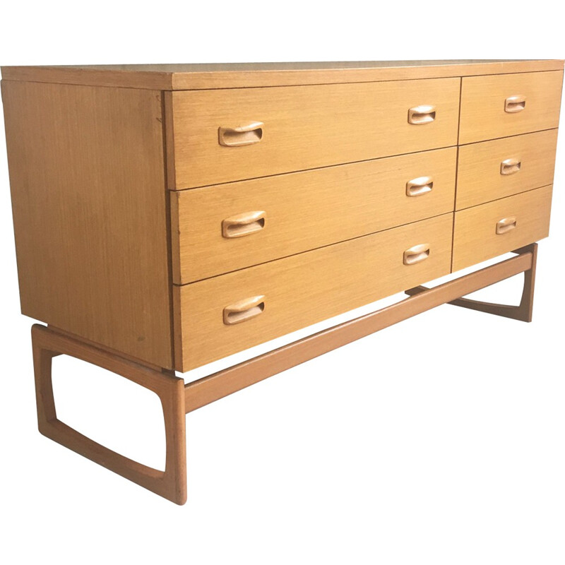 Original mid century oak chest of drawers produced by G-Plan - 1970s