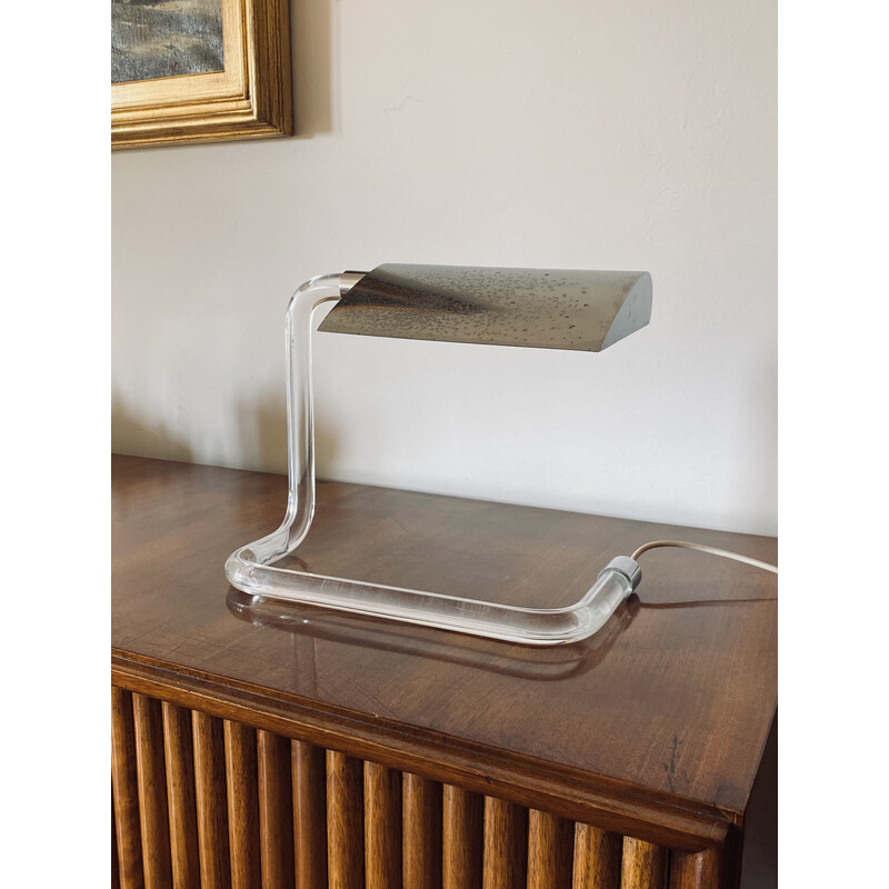 Vintage Crylicord desk lamp by Peter Hamburger for Knoll International, 1960s