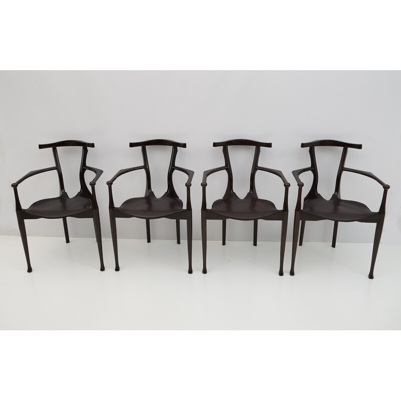 Set of 4 vintage "Gaulino" armchairs by Oscar Tusquets for Carlos Jané, 1980s