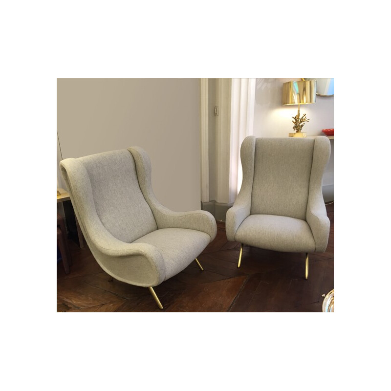 Pair of "Senior" armchairs, Marco ZANUSO - 1950s
