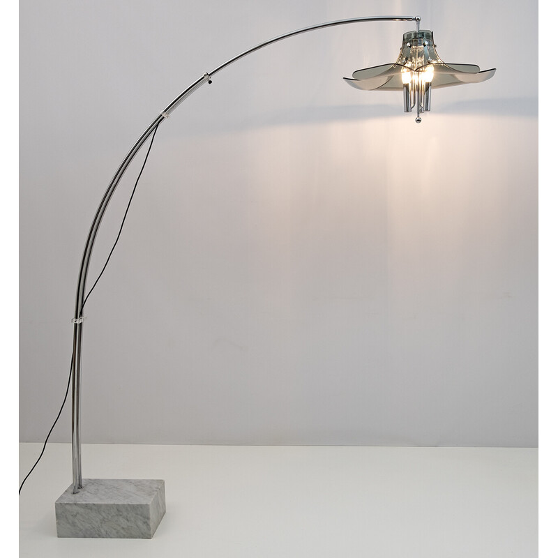 Vintage Italian Arc floor lamp by Max Ingrand for Fontana Arte, 1970s