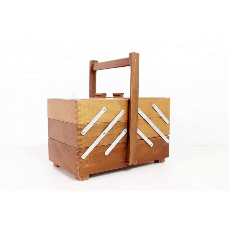 Vintage-Aufbewahrungsbox aus Holz, 1970