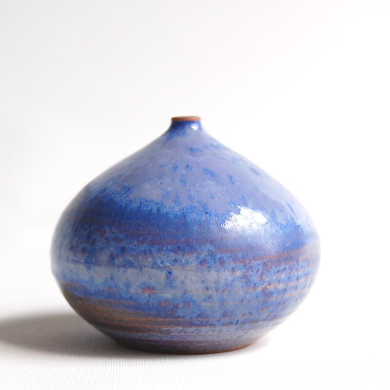 Vintage fig vase in ceramic by Antonio Lampecco, 1970-1980