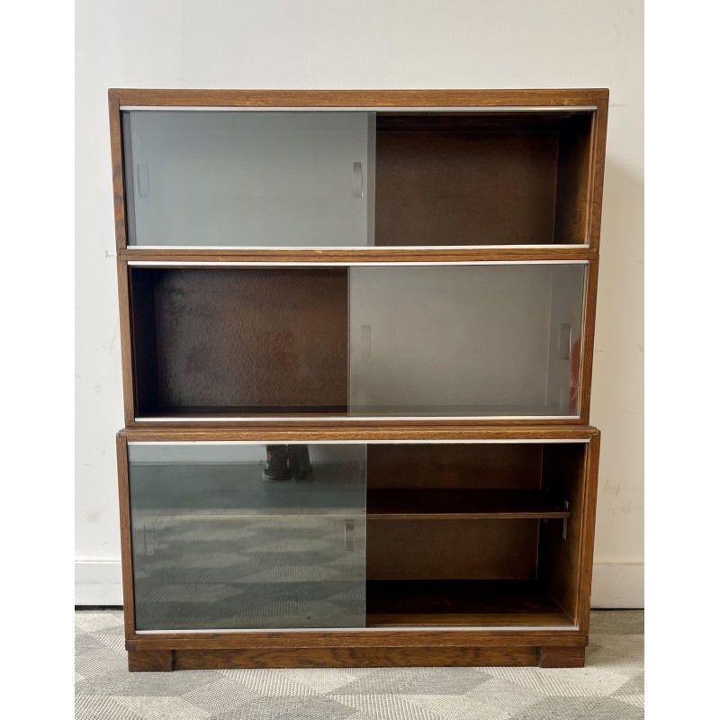 Vintage glass sectional bookcase by Minty, United Kingdom 1960-1970