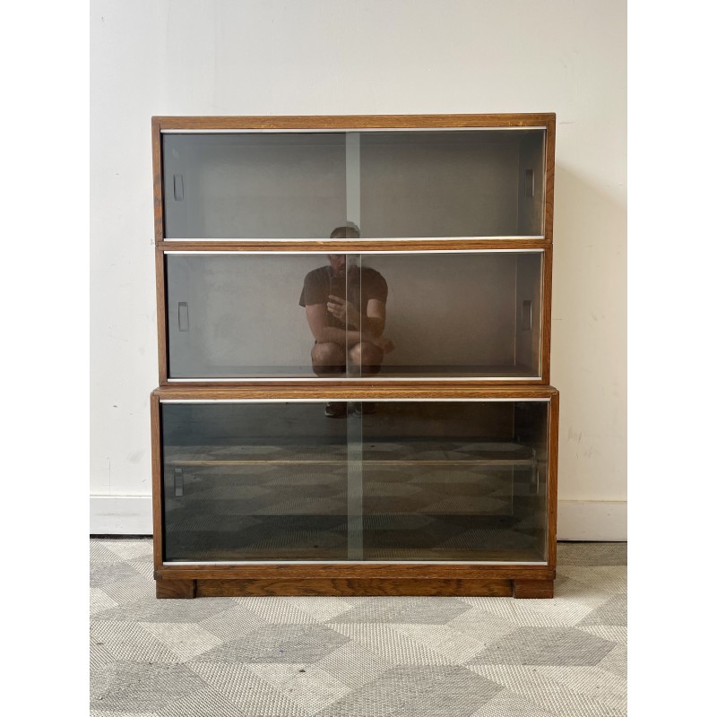 Vintage glass sectional bookcase by Minty, United Kingdom 1960-1970