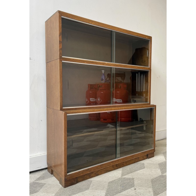 Bibliothèque sectionnelle en verre vintage par Minty, Royaume-Uni 1960-1970