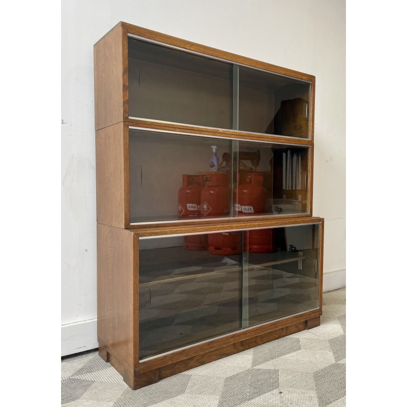 Vintage glass sectional bookcase by Minty, United Kingdom 1960-1970