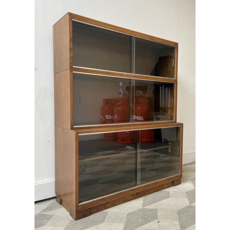 Vintage glass sectional bookcase by Minty, Vereinigtes Königreich 1960-1970