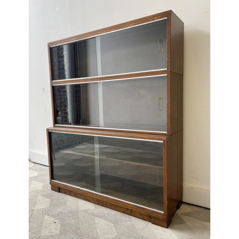 Vintage glass sectional bookcase by Minty, United Kingdom 1960-1970