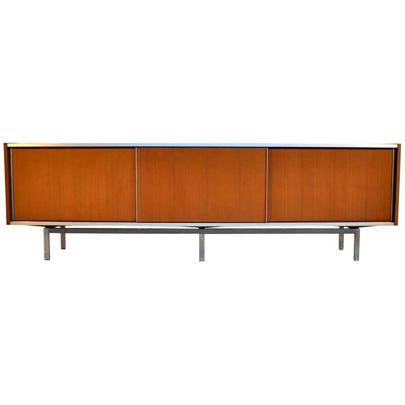 Sideboard in mahogany and aluminum, Georges FRYDMAN - 1960s