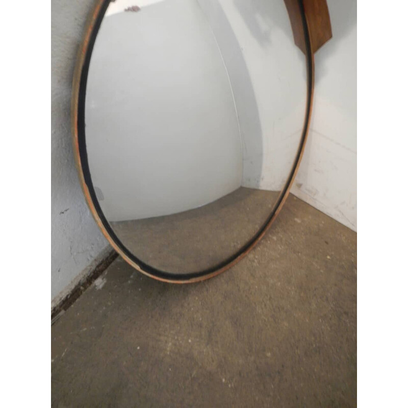 Vintage street mirror with plastic cover