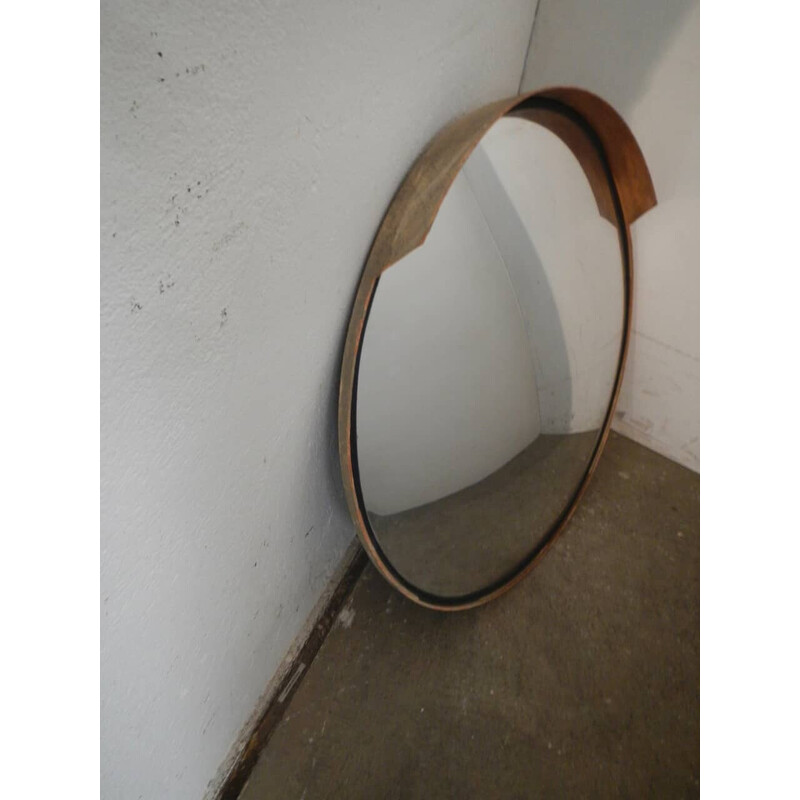 Vintage street mirror with plastic cover