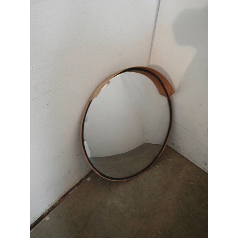 Vintage street mirror with plastic cover