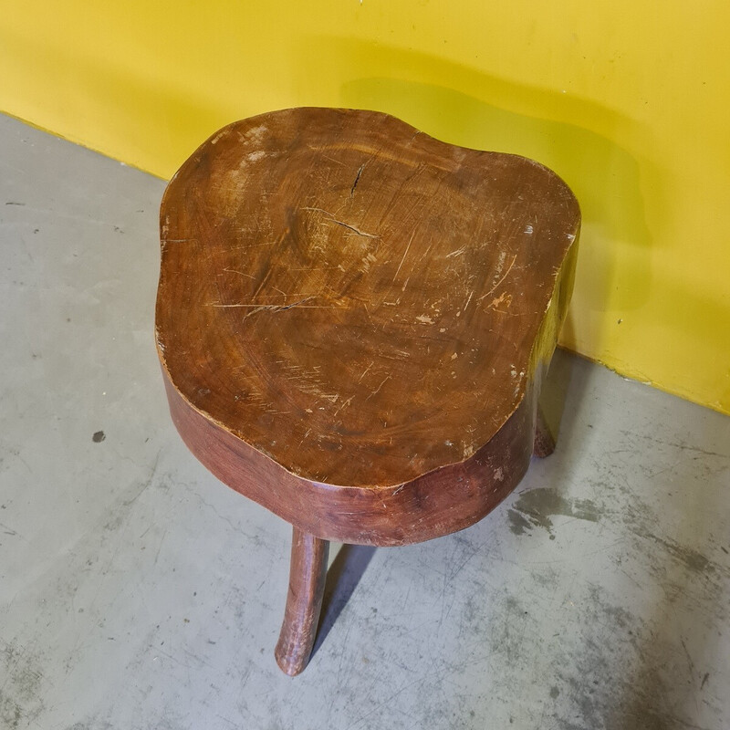 Vintage tree trunk side table, France 1970