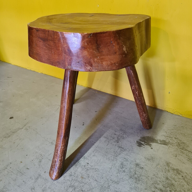 Vintage tree trunk side table, France 1970