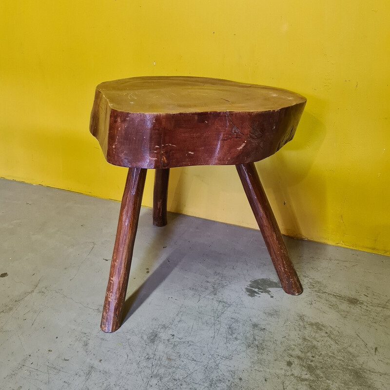 Vintage tree trunk side table, France 1970