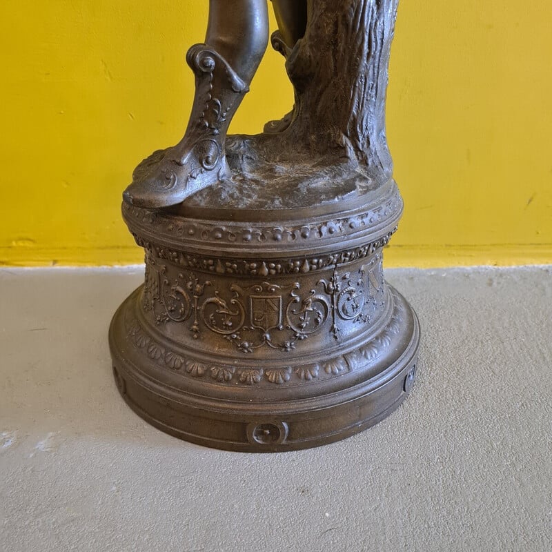 Vintage metal statue of a warlord