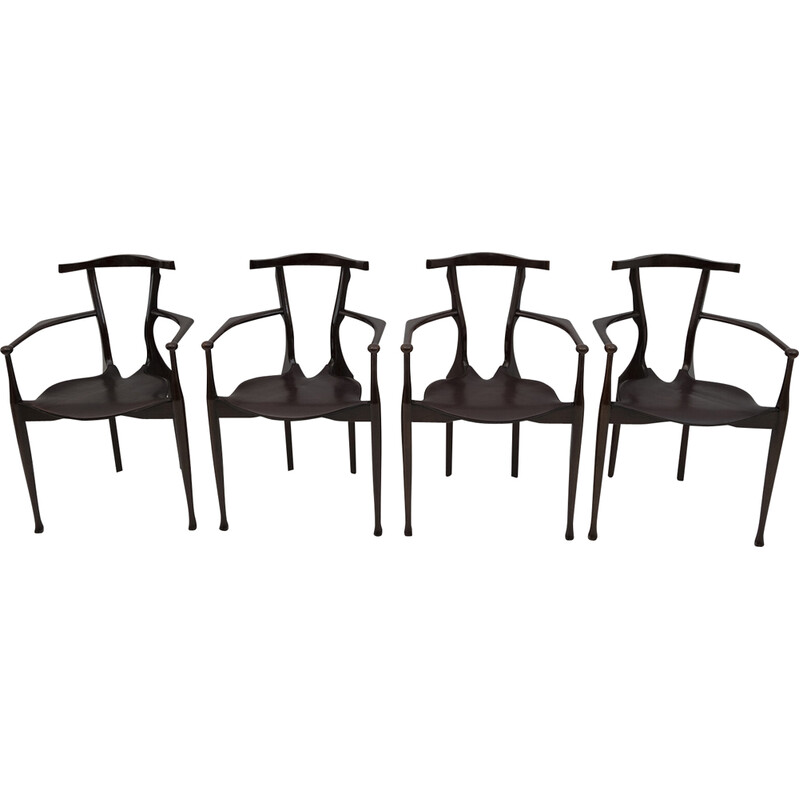 Set of 4 vintage "Gaulino" armchairs by Oscar Tusquets for Carlos Jané, 1980s