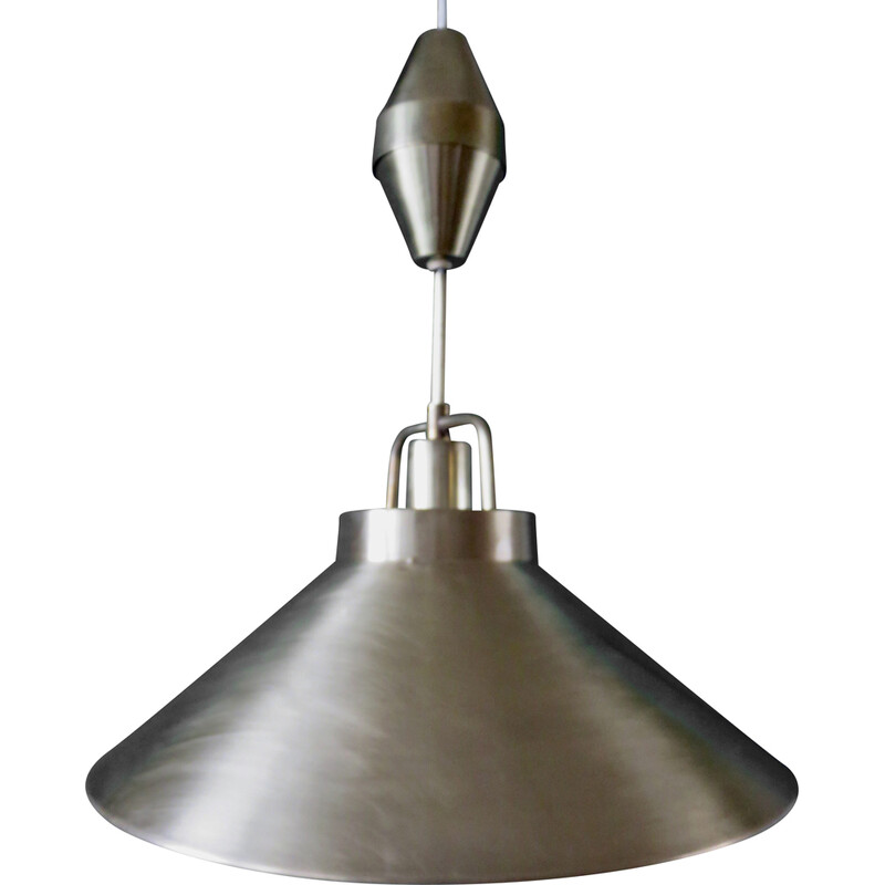 Vintage brass pendant lamp by Frits Schlegel for Lyfa, Denmark 1967